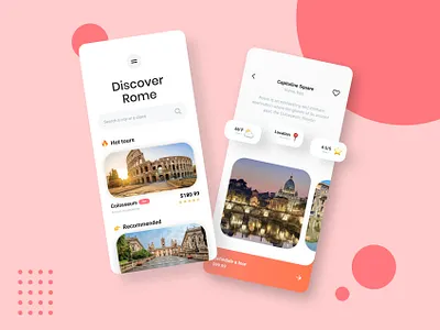 Cruiser : Travel App UI app design flat icon minimal mobile mobile app navbar saver slider touring tourism tourism app tourist travel app travel app design travel app ui travelling typography ui