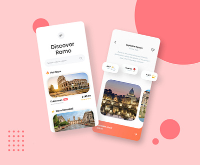 Cruiser : Travel App UI app design flat icon minimal mobile mobile app navbar saver slider touring tourism tourism app tourist travel app travel app design travel app ui travelling typography ui