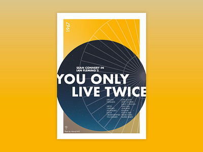 You Only Live Twice - Movie Poster 007 design graphic design ian fleming illustrator james bond minimal movie poster poster challenge poster design typography