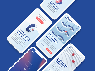 First's mobile design 3d blue cinema4d design header icon minimal mobile mobile design mobile ui product design ui ux web webdesign