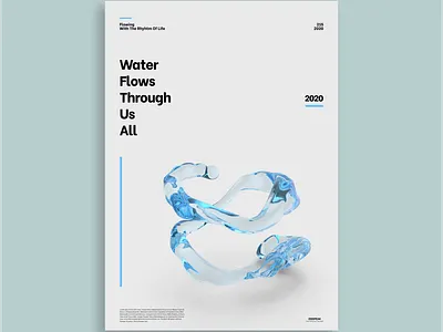 Water Flows Poster adobe creative design graphic graphic design illustration illustrator poster poster a day poster art poster collection poster design posters typography water