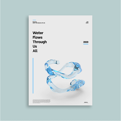 Water Flows Poster adobe creative design graphic graphic design illustration illustrator poster poster a day poster art poster collection poster design posters typography water