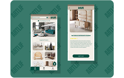 Home Decor App app design ui ux web