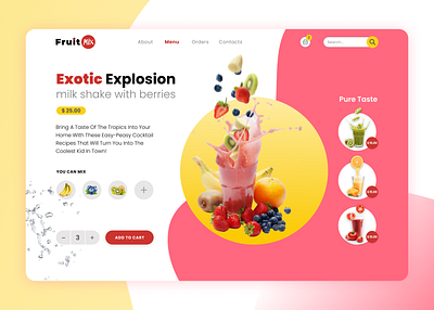 Fruit mix1 app design minimal ui uidesign uiux ux webapp webdesign