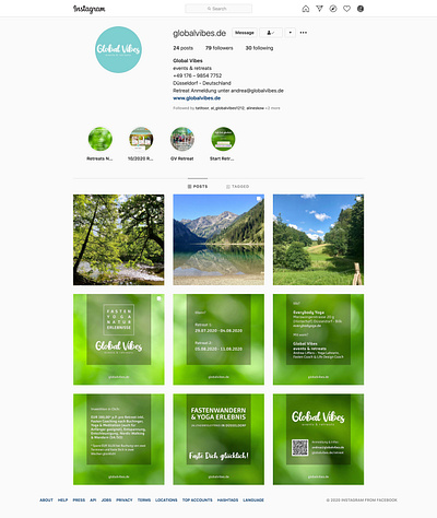 instagram posts @globalvibes.de app branding design web