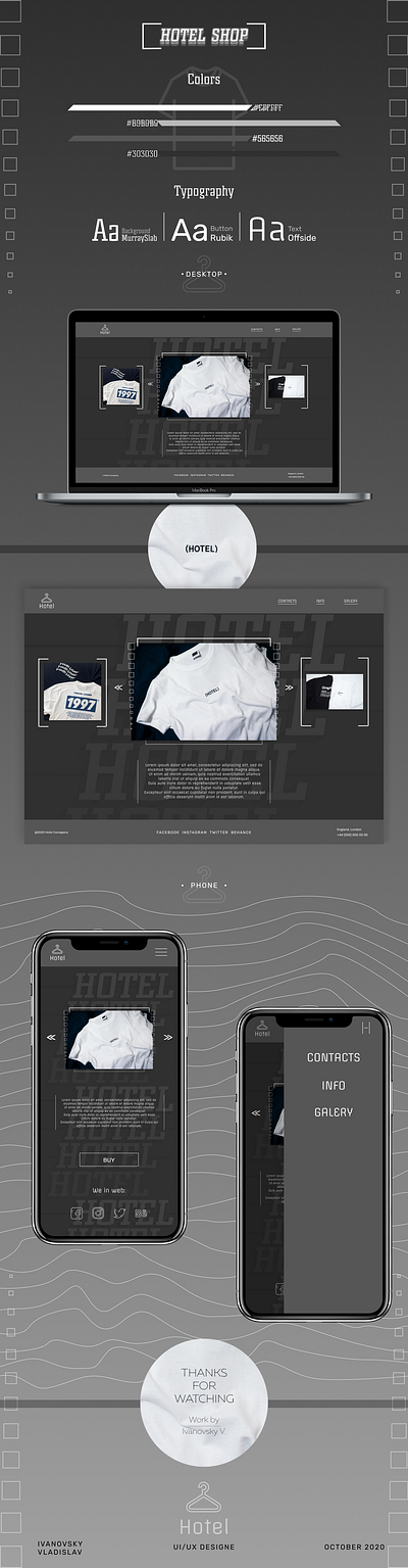 Hotel Shop Cite cite cites clothes clothes shop design designer figma grey t shirt ui ux web design webdesign website