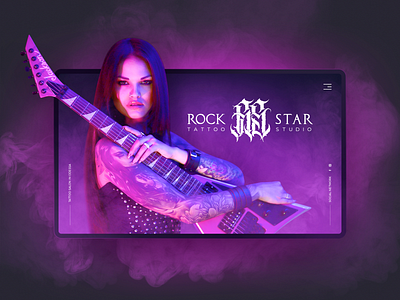 Landing Page - Rock Star Tattoo concept design landing page music studio tattoo tilda ui ux web web design website design