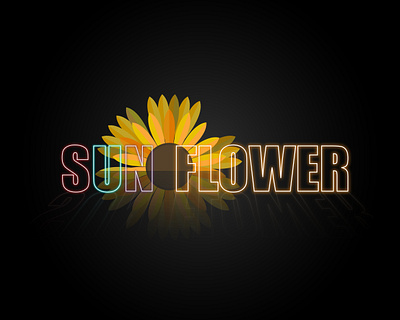 Sun Flower background design font graphicdesign illustration illustrator label label design wallpaper