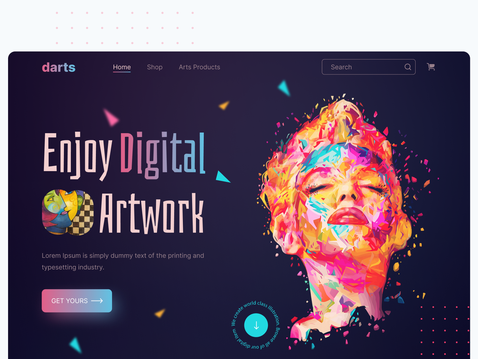 Digital Art Platform Landing Page UI/UX by SHAMIM UZZAMAN on Dribbble