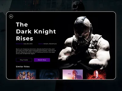 Daily UI 25 | TV App bane batman dailyui ipad productdesign thedarkknight tvapp ui uidesign uiuxdesigner