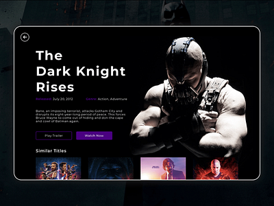 Daily UI 25 | TV App bane batman dailyui ipad productdesign thedarkknight tvapp ui uidesign uiuxdesigner