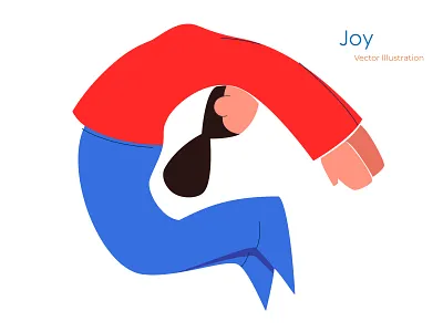 Joy - Vector Illustration adobe illustrator app character flat illustration girl girl character typography ui ux vectorart