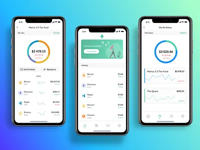 Cryptocurrency Mobile App app crypto cryptocurrency design figma graphics mobile mobile app ui