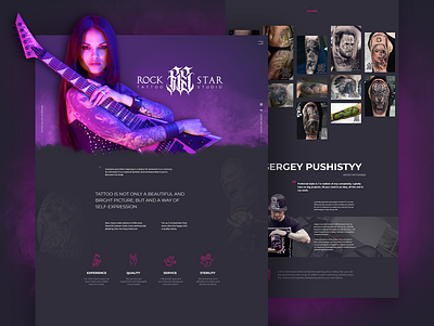 Landing Page - Rock Star Tattoo design landing page rock star tattoo tilda web