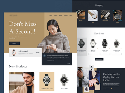 Watch E-Commerce Website clean e commerce ecommerce online shop ui uidesign uidesigner uiux uiuxdesign uiuxdesigner userinterface watch watches webdesign webdesigner