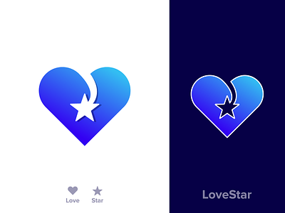 LoveStar Logo Design brand brand design brand identity branding charity app charity logo design flat logo logo logo design logo inspiration logo presentation logotype love logo lovestar logo minimalist logo nonprofit organization star logo starlove logo