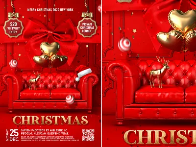 Christmas Flyer christmas christmas bash christmas card christmas event christmas flyer christmas gift christmas invitation christmas night christmas party christmas template event flyer poster red christmas santa xmas xmas party