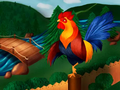 rooster animal book book illustration character character design children cute fairytale illustration illustrator rooster