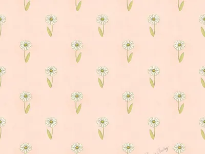 Daisy Pattern cute daisy delicate flower giftwrap gouache halfdrop repeat hand painted nostalgia repeat pattern seamless pattern serenity soft pink spring collection spring design stationery wallpaper