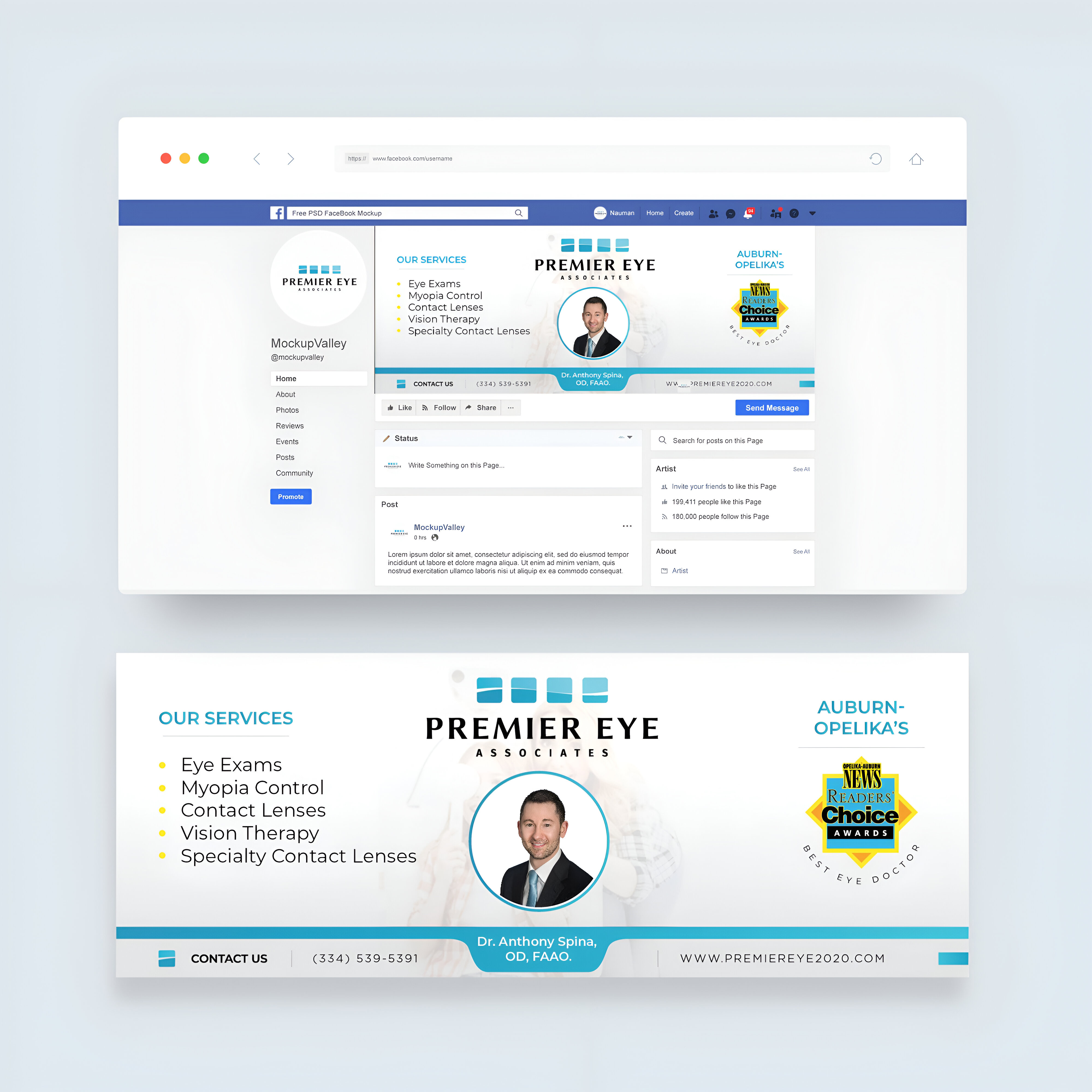 Facebook Cover for Premier Eye Associates family eye care