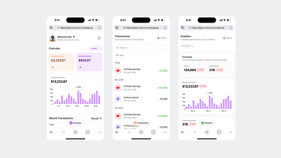 Creator Dashboard design product design ui uiux ux