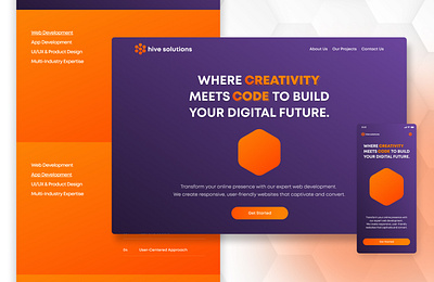 Hive Solutions - Landing Page design landing solutions uiux website