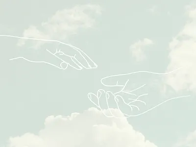 Sky god hands illustration sky