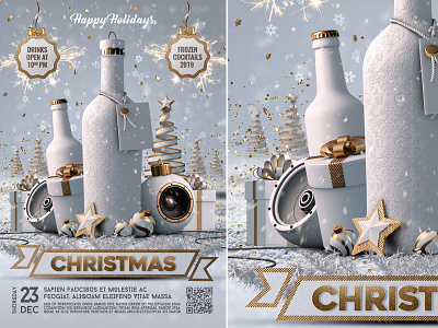 Christmas Party Flyer christmas christmas ball christmas eve christmas event christmas flyer christmas night christmas party christmas template christmas white party merry christmas new year flyer xmas xmas flyer xmas party