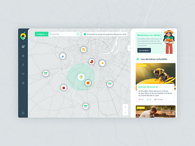 Okolo - Bio marketplace bio design ecologic ecology ecommerce ecommerce app ecommerce design food map product ui ux vegetable web website