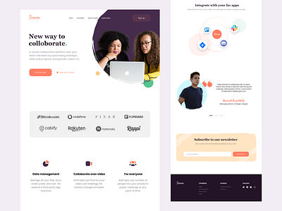 Teeem - Web design branding clean website colourful colours design illustraor illustration logo practicing team typography vector web web ui website