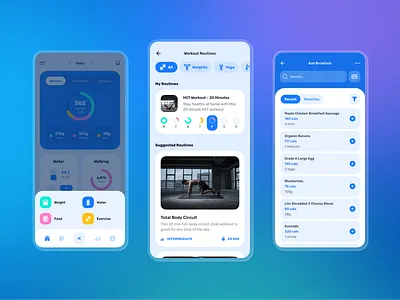 MyFitnessPal Redesign Concept app design exercise food health mobile myfitnesspal nutrition ui ux wellness