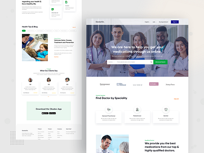 Doctor Landing Page 2020 trend agency agency landing page deshboard design design support designer digital agency doctor doctor app doctor website homepage landing page listing typography ui ux vector website website design