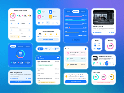 MyFitnessPal Concept Components app components design mobile ui ux