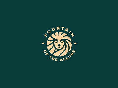 Fountain of the allure branding design fountain girl goddess logo logotype vector water woman