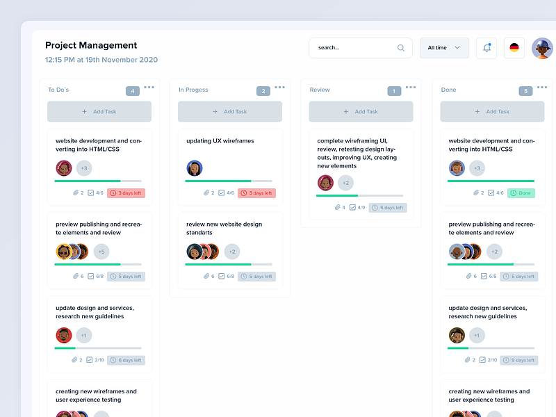 Project Management Overview analytics charts analytics ui dashboard ui infographics interface design market app project management tasks todolist ui design ux design webapp