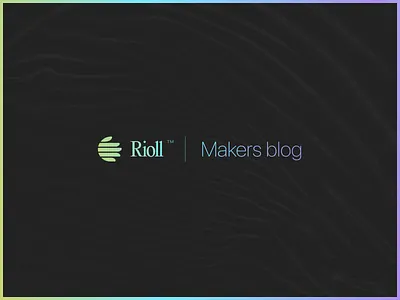 Rioll™ Makers blog logo branding branding concept gradient gradient logo logo logo design logomark minimalism modern logo serif serif font simple logo typography vintage logo