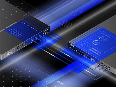 Central microprocessor for server device. board chip circuit computer core cpu digital hardware intelligence isometric processor technology