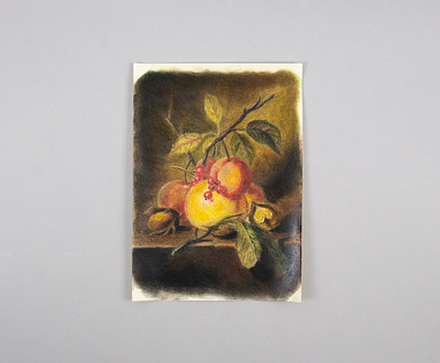 Dutch still life with pastels freehand drawing fruit nuts pastel pastel pencils picture still life