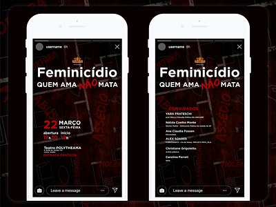 Feminicídio - Quem Ama Não Mata amar apresentacao convidados debate evento facebook feed feminicidio gratuito instagram instagram stories jundiai palco da cidade transmissao