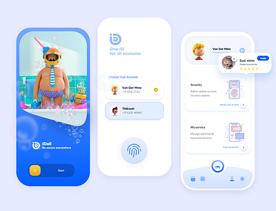 IDall ( freebie) authentication freebie mobile security app uxdesign