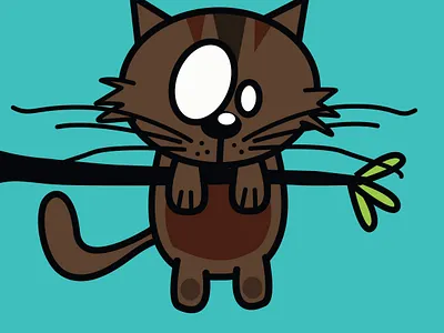Kitten cartoon cat cute design eyes illustration kids kitten pieloot sketch