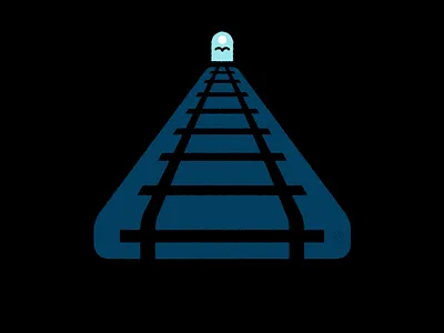 2020 in a nutshell... accent black conceptual endless geometric illustration light minimal shape simple track treadmill tunnel vector