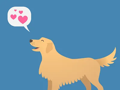 Dog Love dog dog art dog illustration dog mom dog talk dog vector doggo dogs golden retriever happy dog illustrator vector