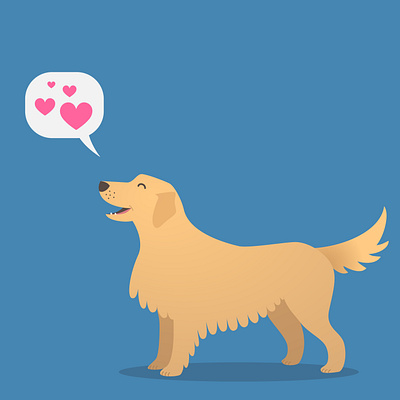 Dog Love dog dog art dog illustration dog mom dog talk dog vector doggo dogs golden retriever happy dog illustrator vector