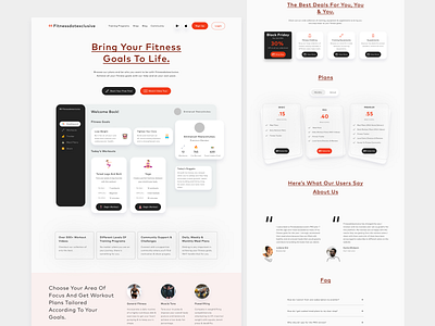 Fitness Website 100daysofui dailyui design figma fitness fitness app fitness website fitness website design homepage landing page landing page design ui design uiux