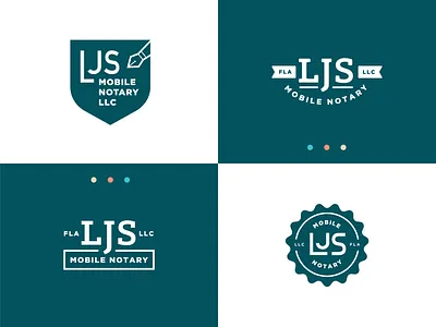 LJS Logo Concepts branding logo logos notary small business vector wordmark