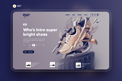 E-commerce Header design ecommerce hero landing page minimal shop snickers ui ux web