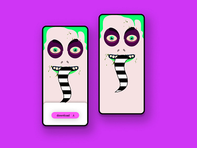 WP Beetlejuice halloween illustration ui uidesign uiux