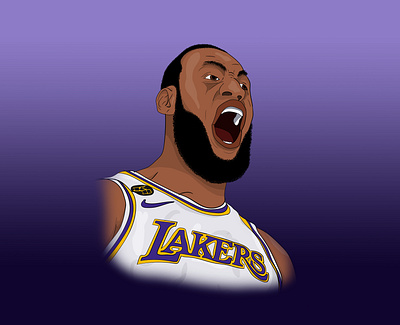 Lebron Cartoon Draw amateur basketball beginner cartoon cartoon character illustration illustrator kobe bryant lakers lebron james sports