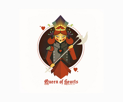 Queen of Hearts abstract art bardhart illustration illustration art illustration design typography vector